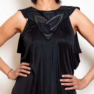BCBGMAXAZRIA Vintage RUNWAY Collection Black  Top, Size XXS